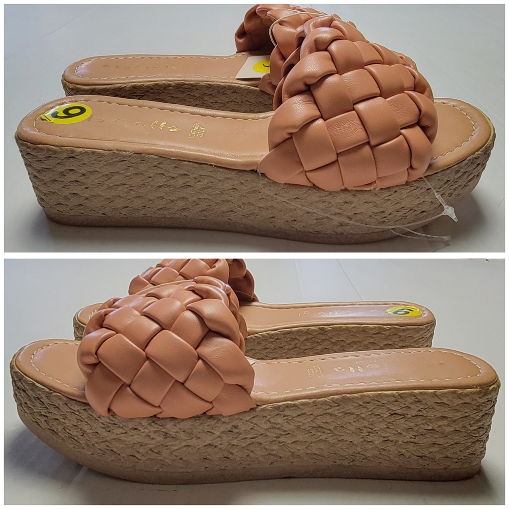 NWT! Italian Woven Platform Sandals